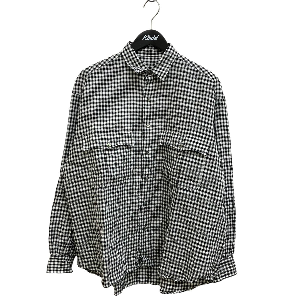 ROLL UP LINEN GINGHAM CHECK SHIRTチェックシャツPC-016-3978