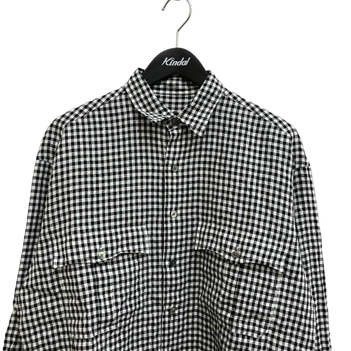 ROLL UP LINEN GINGHAM CHECK SHIRTチェックシャツPC-016-3978