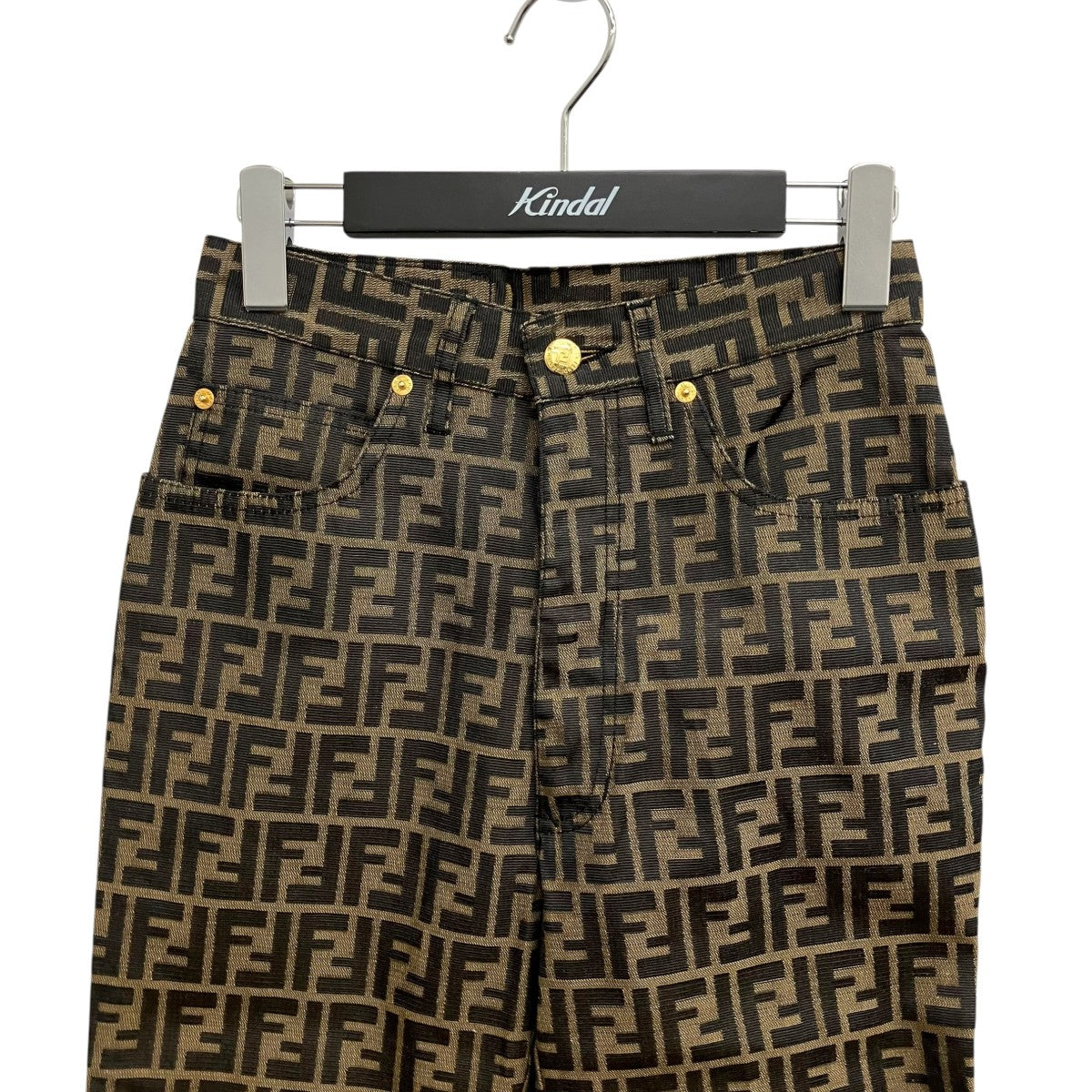 FENDI(フェンディ) ズッカ柄パンツ013460 013460 ブラウン×ブラック