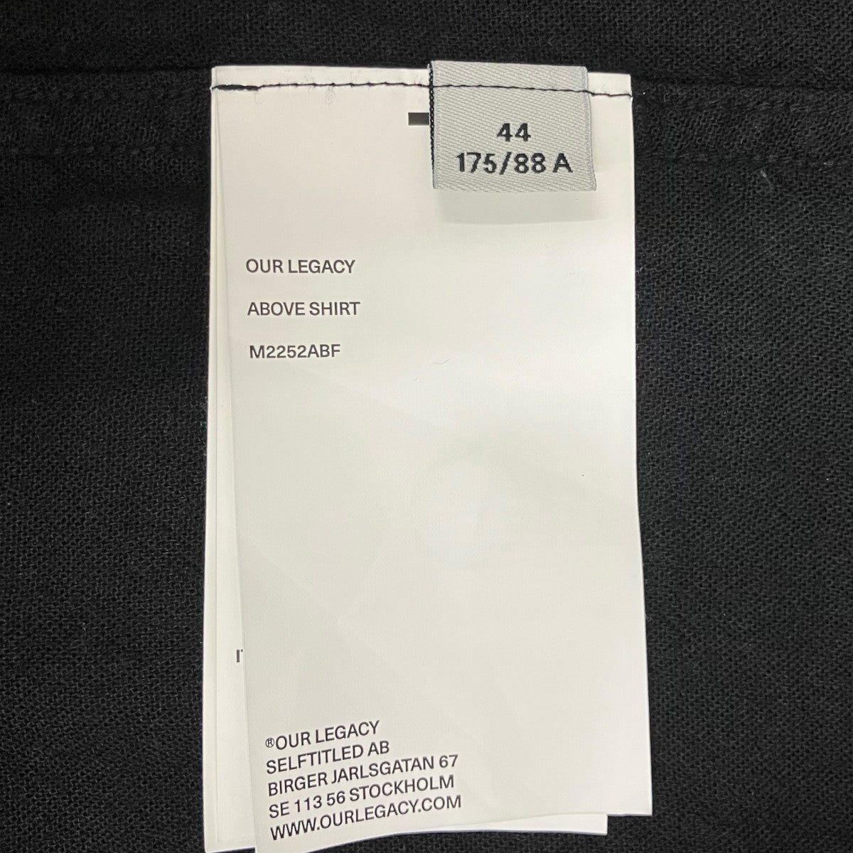 OUR LEGACY ABOVE SHIRTチェックシャツM2252ABF 古着・中古-5枚目のアイテム画像