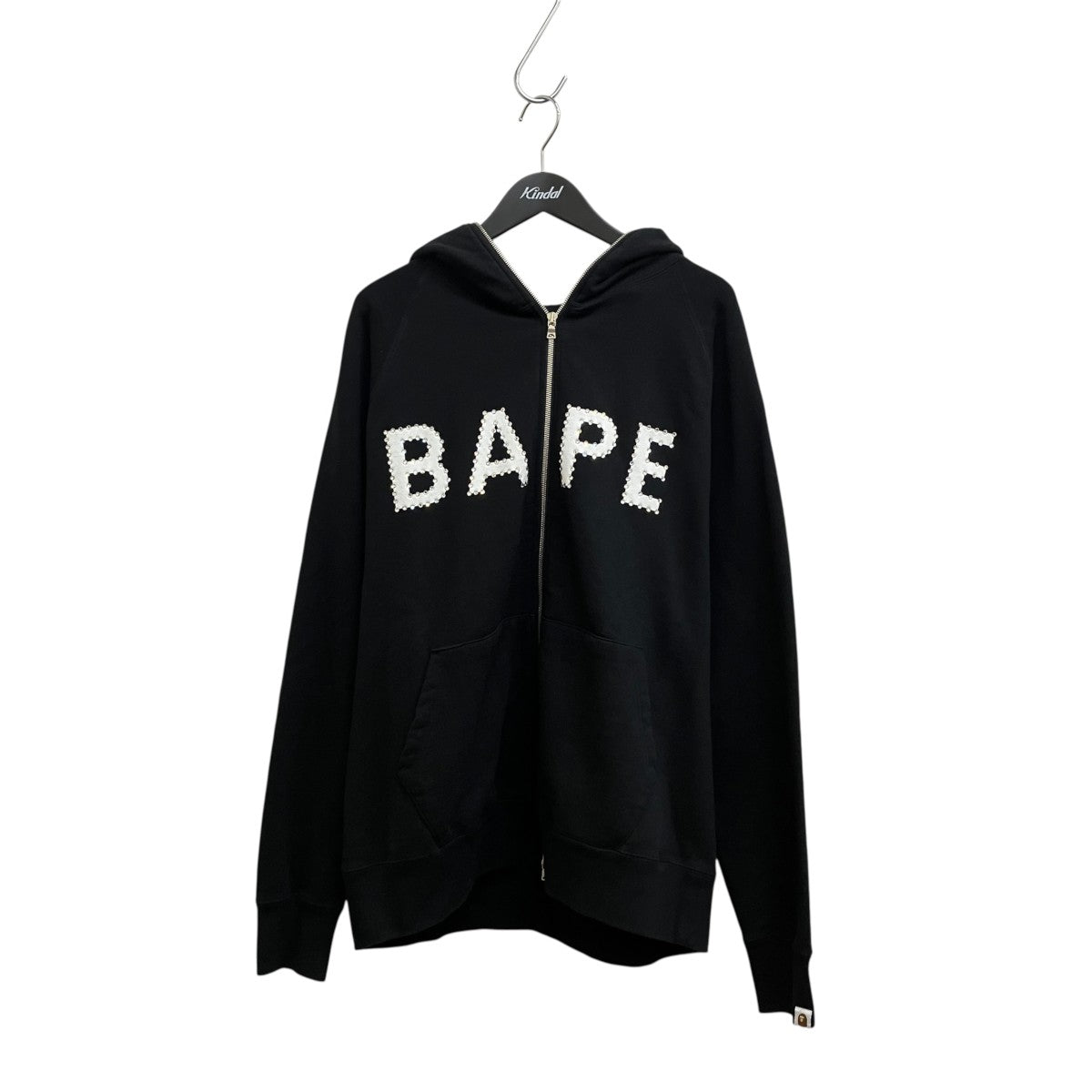 A BATHING APE BAPEロゴ ラインストーンジップパーカー 古着・中古-1枚目のアイテム画像