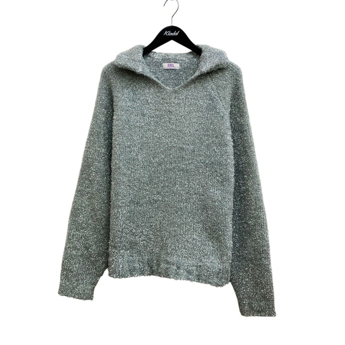 Open Neck Glitter Raglan Pullover ERL08-N357