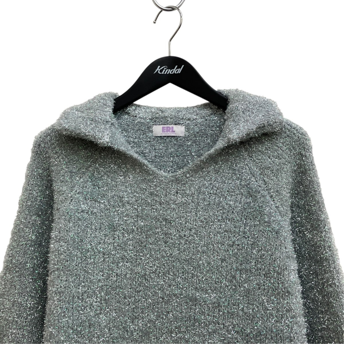 Open Neck Glitter Raglan Pullover ERL08-N357