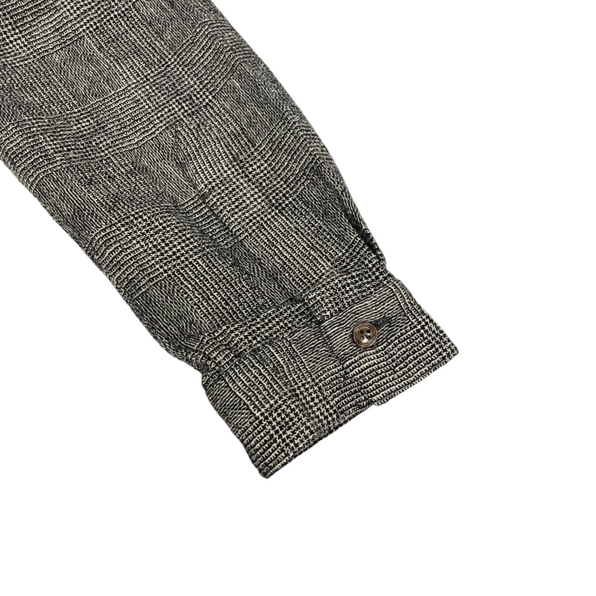 Glen plaid Classic open collar shirt長袖シャツAOV-G2-ai-8
