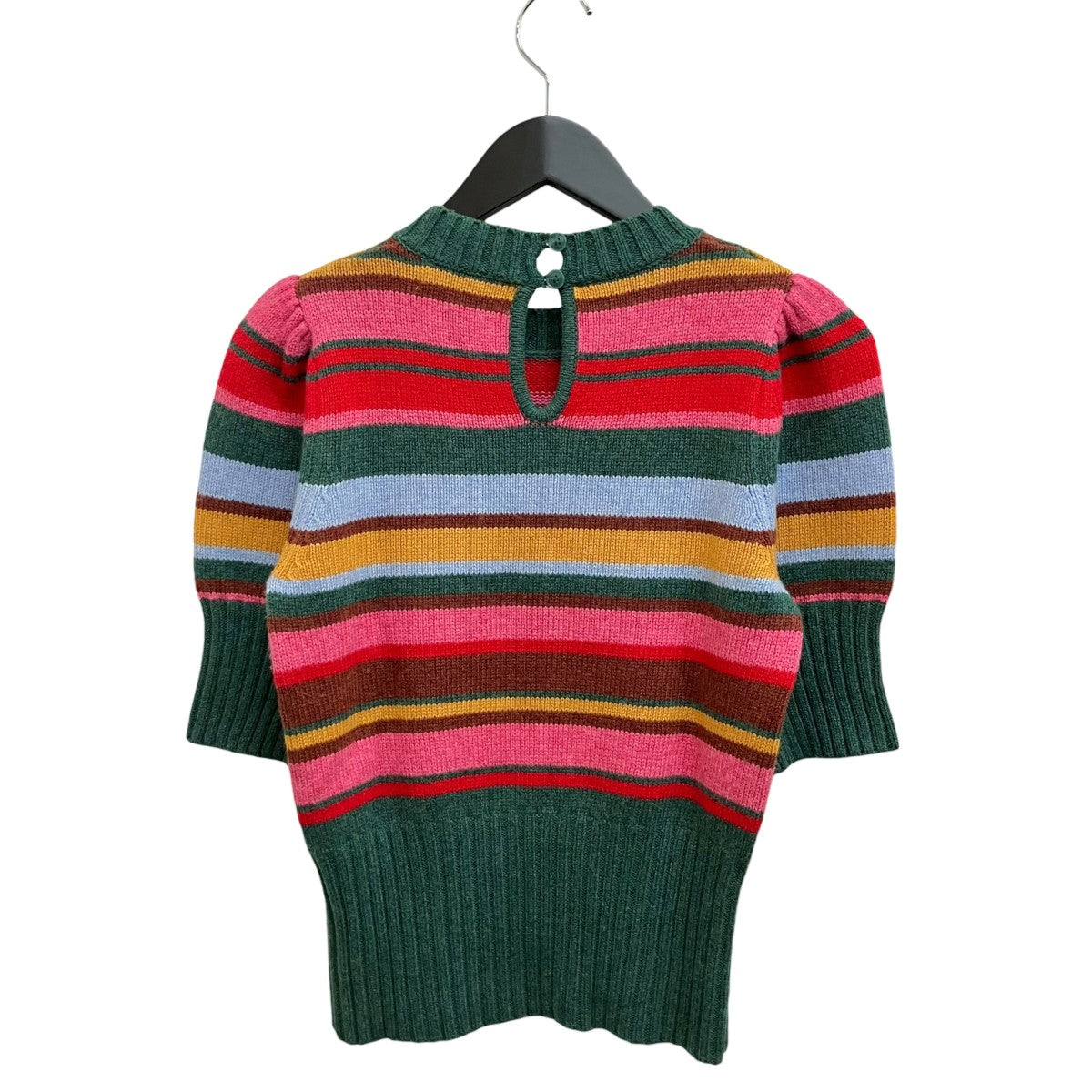 Wool Blend Stripe Junmper半袖ニット2810800261