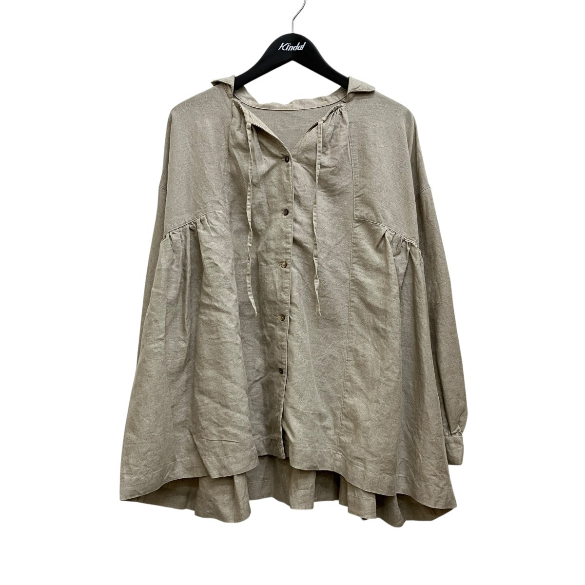 24AW リネンスクエアカラーブラウス 01243-1157