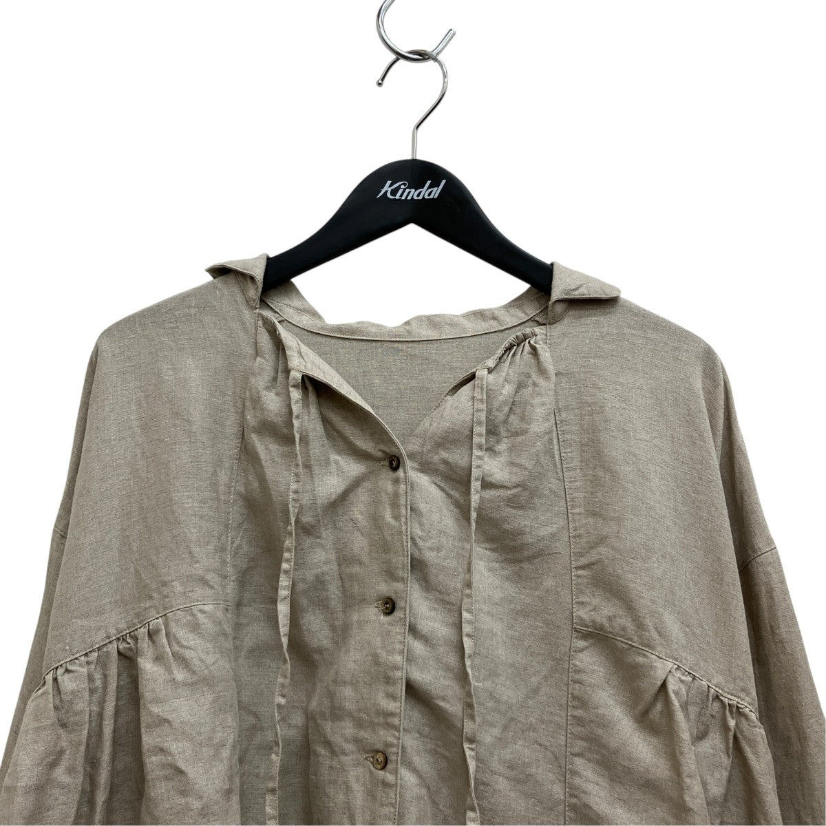 24AW リネンスクエアカラーブラウス 01243-1157