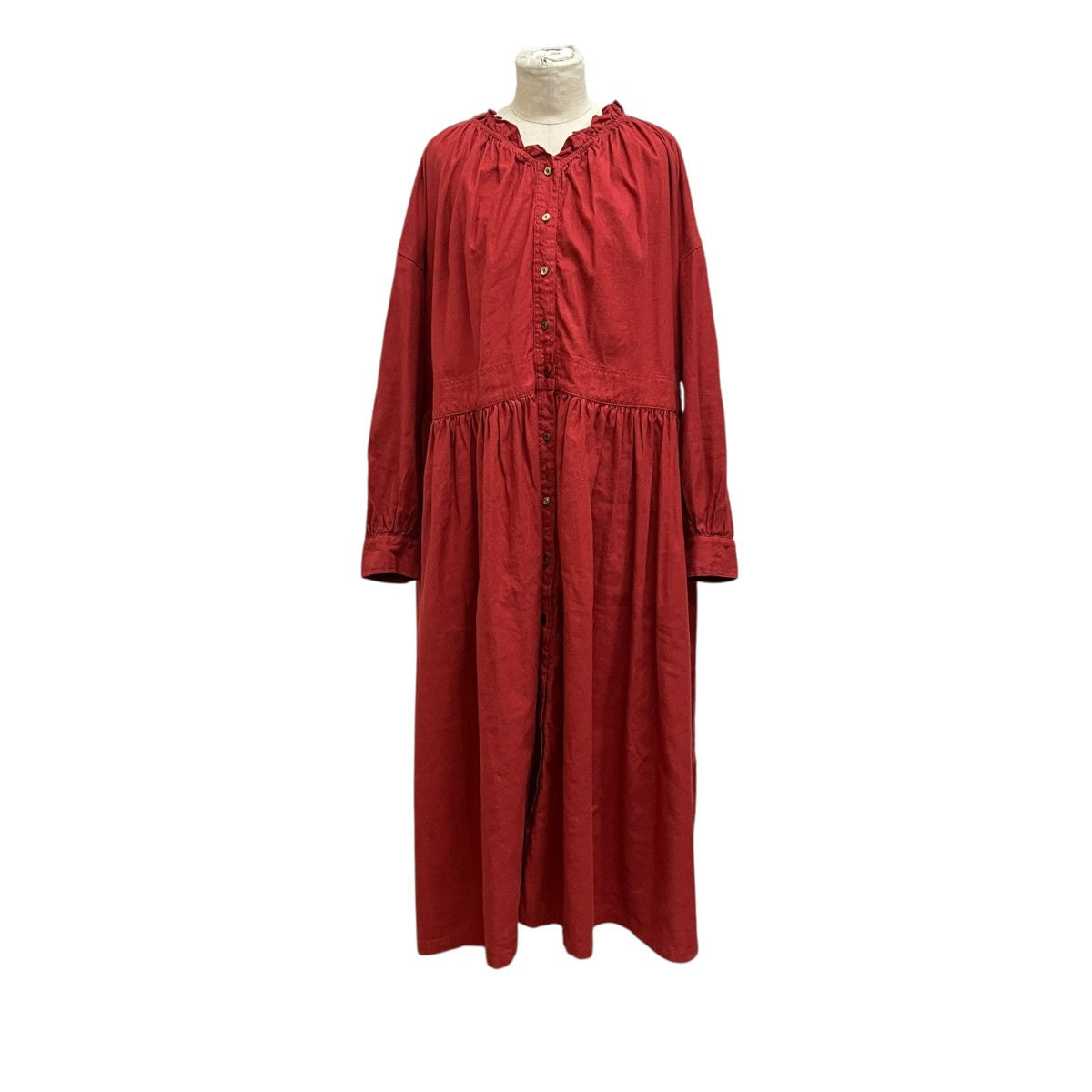24AW 起毛フリルネックワンピース 01243-1155