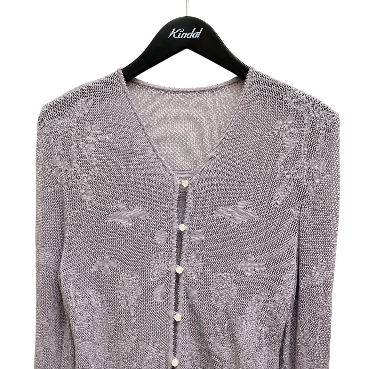 Watermark Pattern Knitted Cardigan MM24FW-KN013