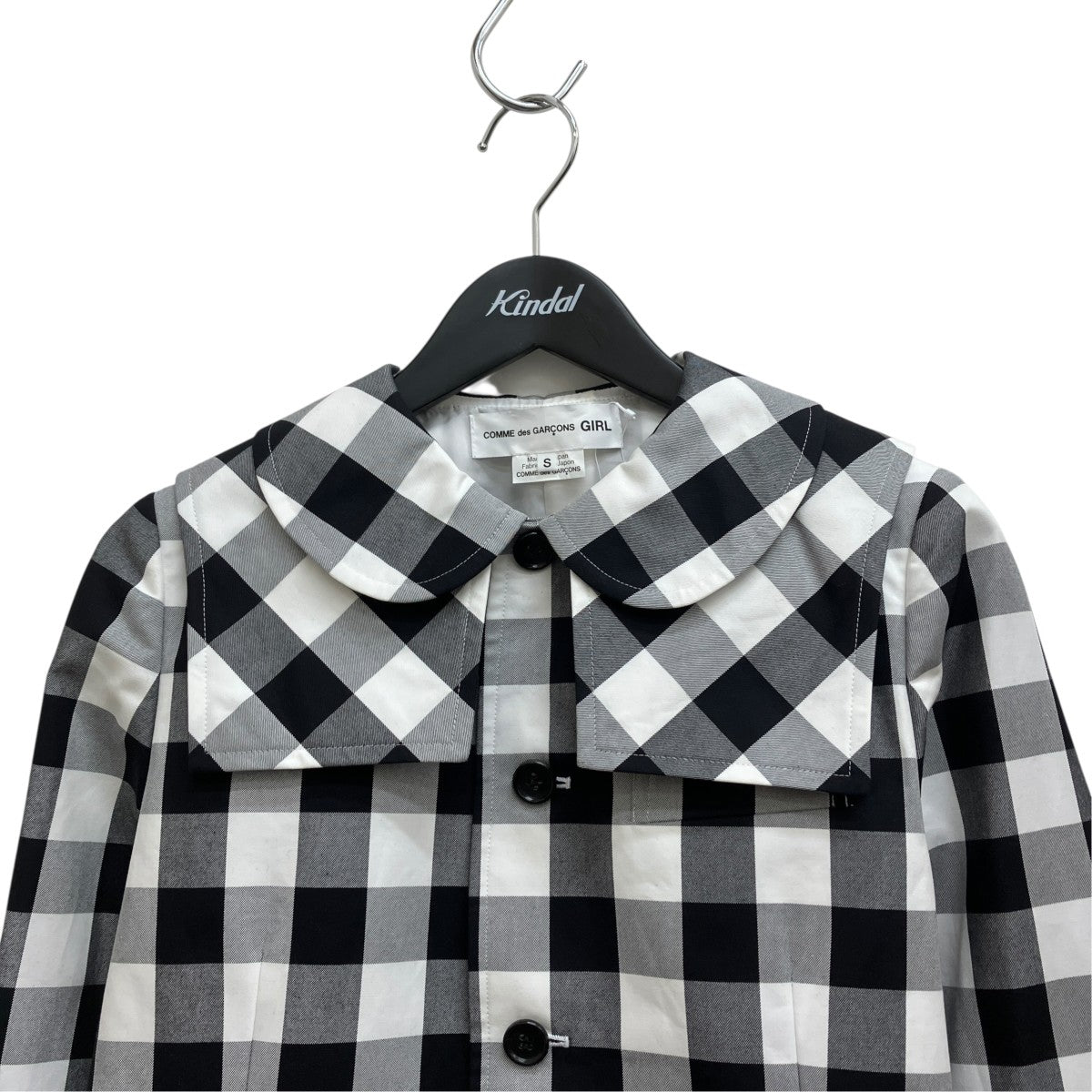 COMME des GARCONS GIRL コットンビッグギンガムチェック ジャケット AD2025 NQ-J008 古着・中古-3枚目のアイテム画像