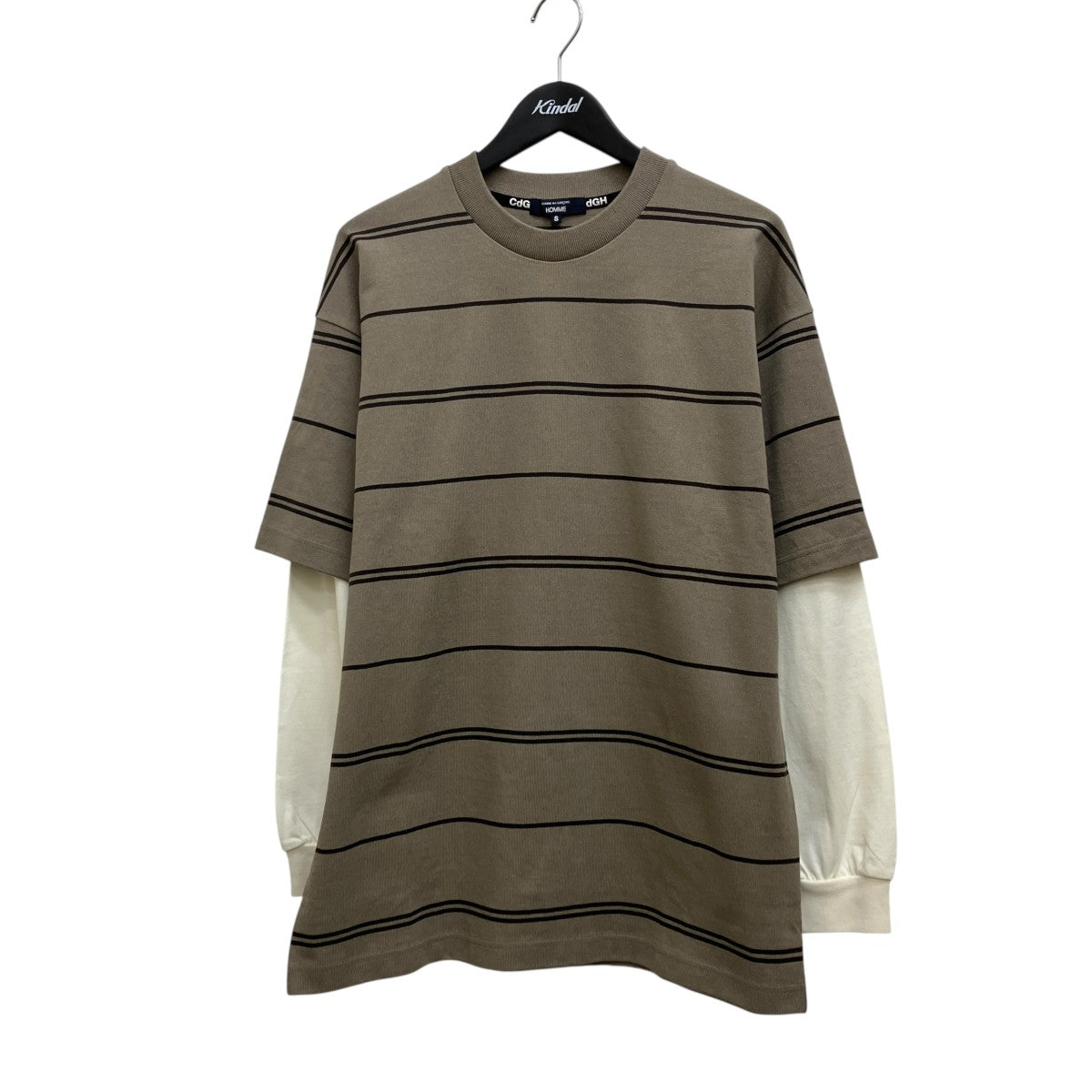 COMME des GARCONS HOMME 26SS ボーダーレイヤードTシャツ AD2025／ HQ-T003 古着・中古-1枚目のアイテム画像