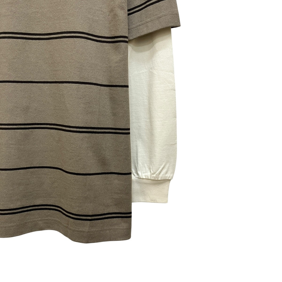 COMME des GARCONS HOMME 26SS ボーダーレイヤードTシャツ AD2025／ HQ-T003 古着・中古-5枚目のアイテム画像