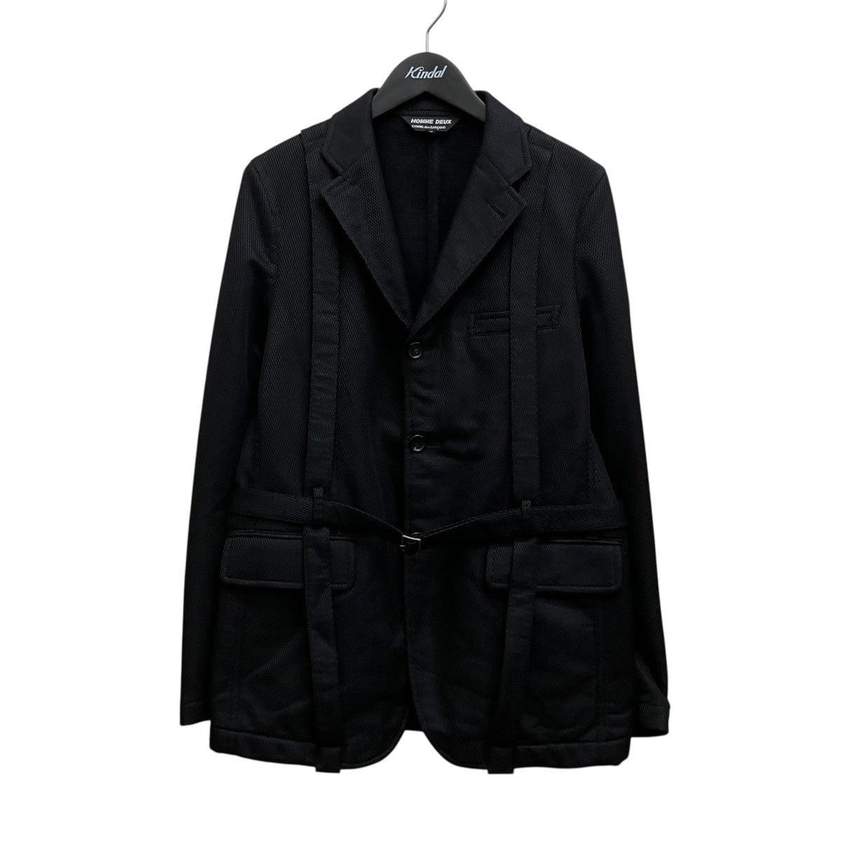 COMME des GARCONS HOMME DEUX 26SS エステルメッシュ 製品後加工 シングルテーラードジャケットAD2025 ／DQ-J054 古着・中古-1枚目のアイテム画像