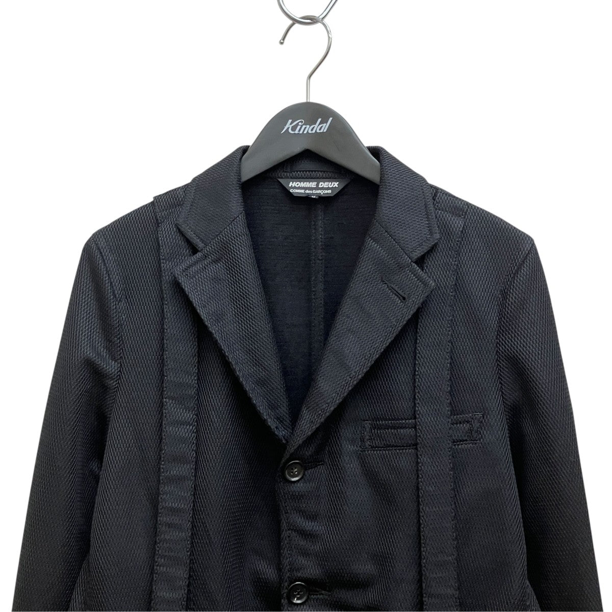 COMME des GARCONS HOMME DEUX 26SS エステルメッシュ 製品後加工 シングルテーラードジャケットAD2025 ／DQ-J054 古着・中古-3枚目のアイテム画像