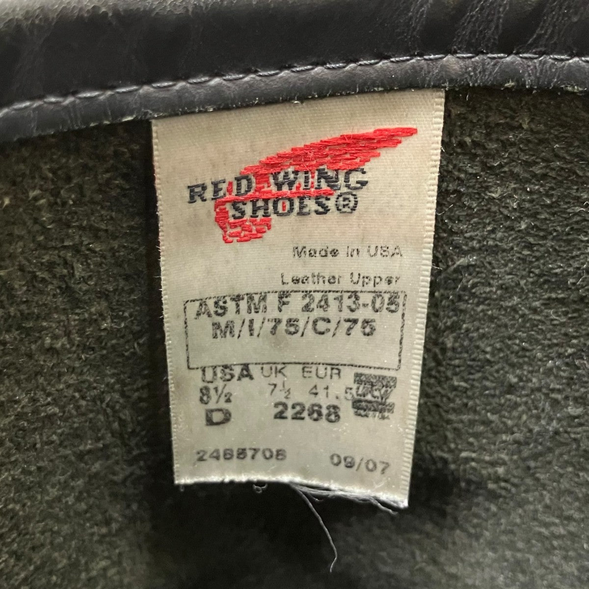 RED WING 00sUSA製 ASTM F2413-05エンジニアブーツ2268 古着・中古-10枚目のアイテム画像