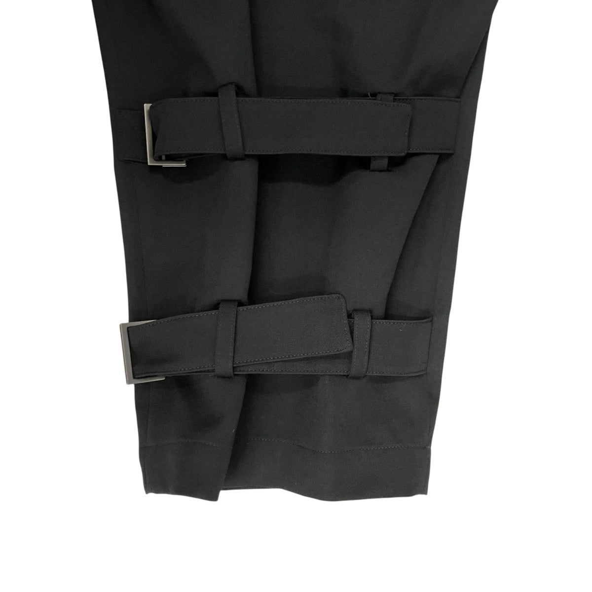 WOOL GABARDINE HEM BELT PANT HO-P55-100