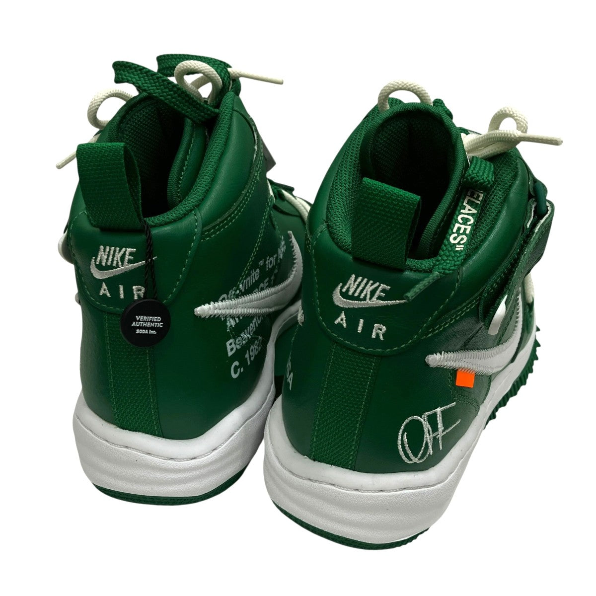 NIKE×OFFWHITE Air Force 1 Mid SP LTHR ”Pine Green”ハイカットスニーカーDR0500-300 古着・中古-2枚目のアイテム画像