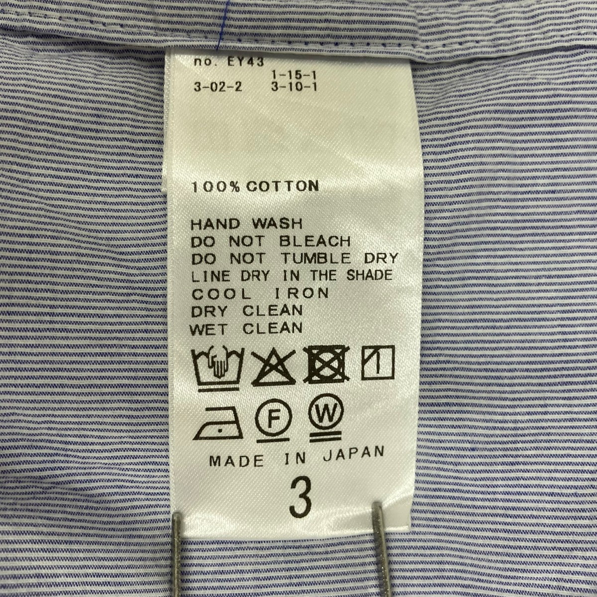 26SSCOTTON LONG SLEEVE SHIRT長袖シャツ26050596103020