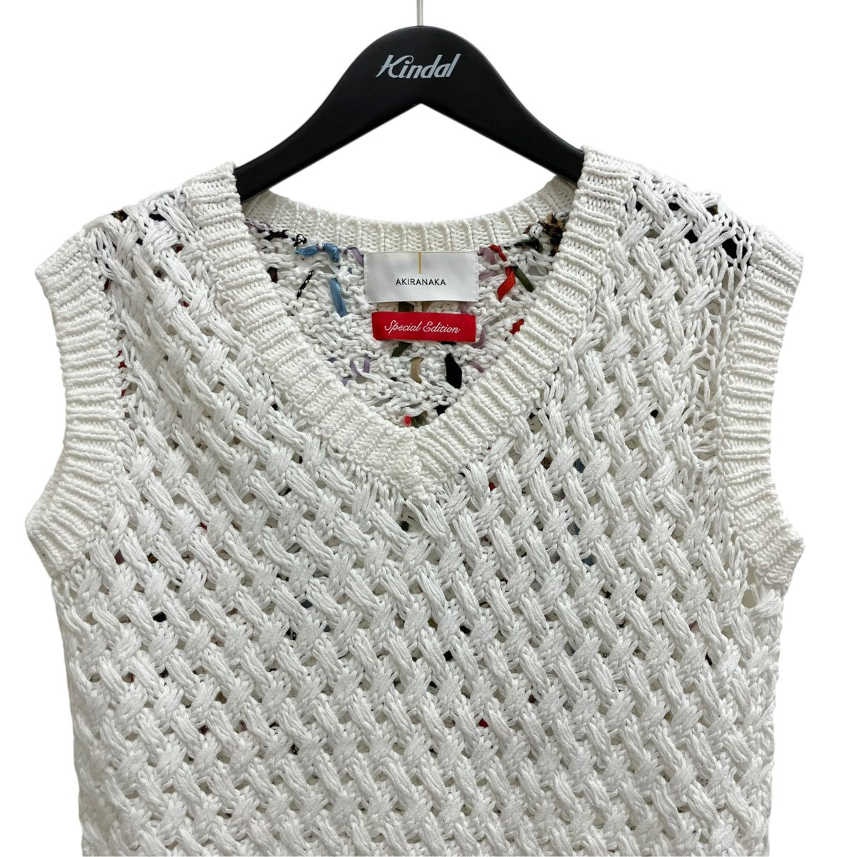 Lucia tape fringe knit pullover WHニットベストAR2510-WH