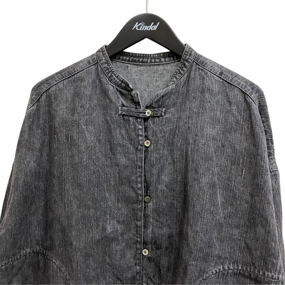 24AW リネンブラックデニムシャツ 01243-1111