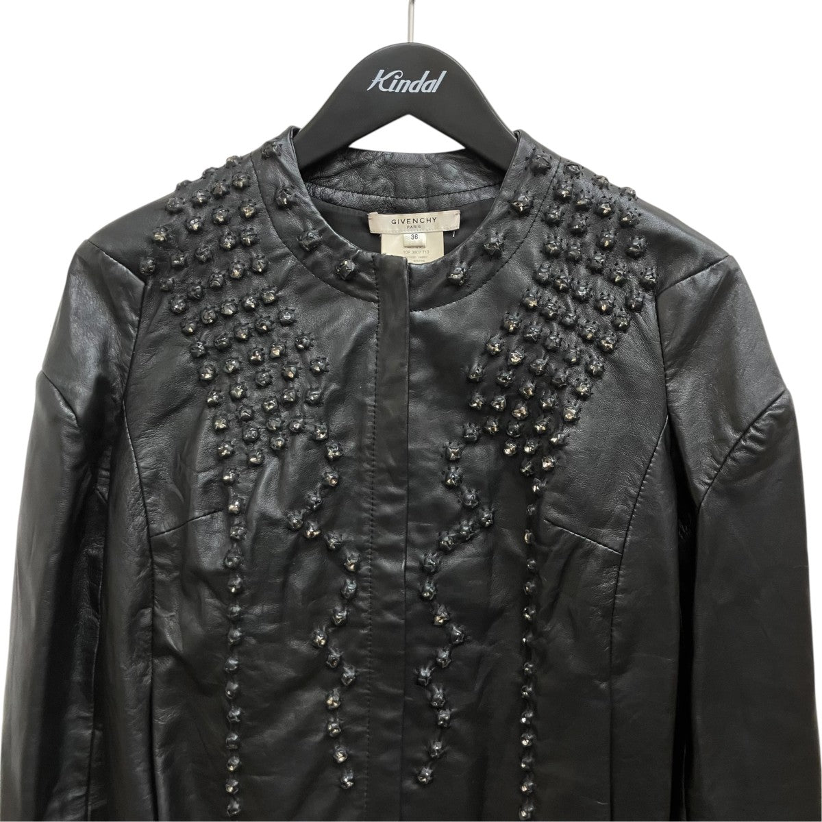 10AW STONES LEATHER BIKER JACKET 10P 3607 710