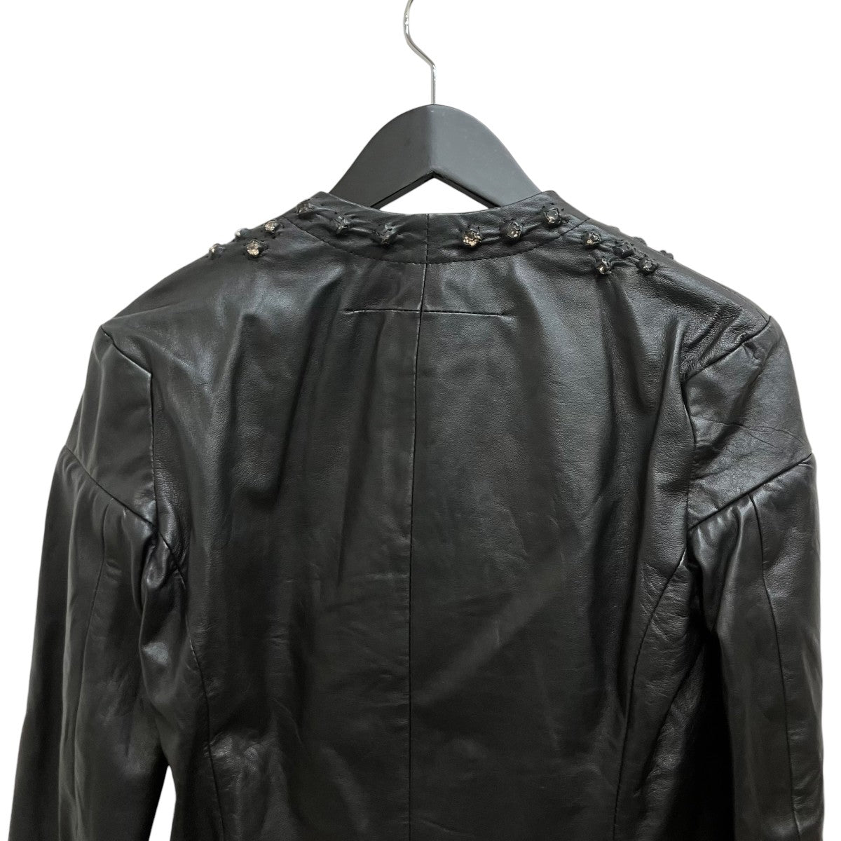10AW STONES LEATHER BIKER JACKET 10P 3607 710