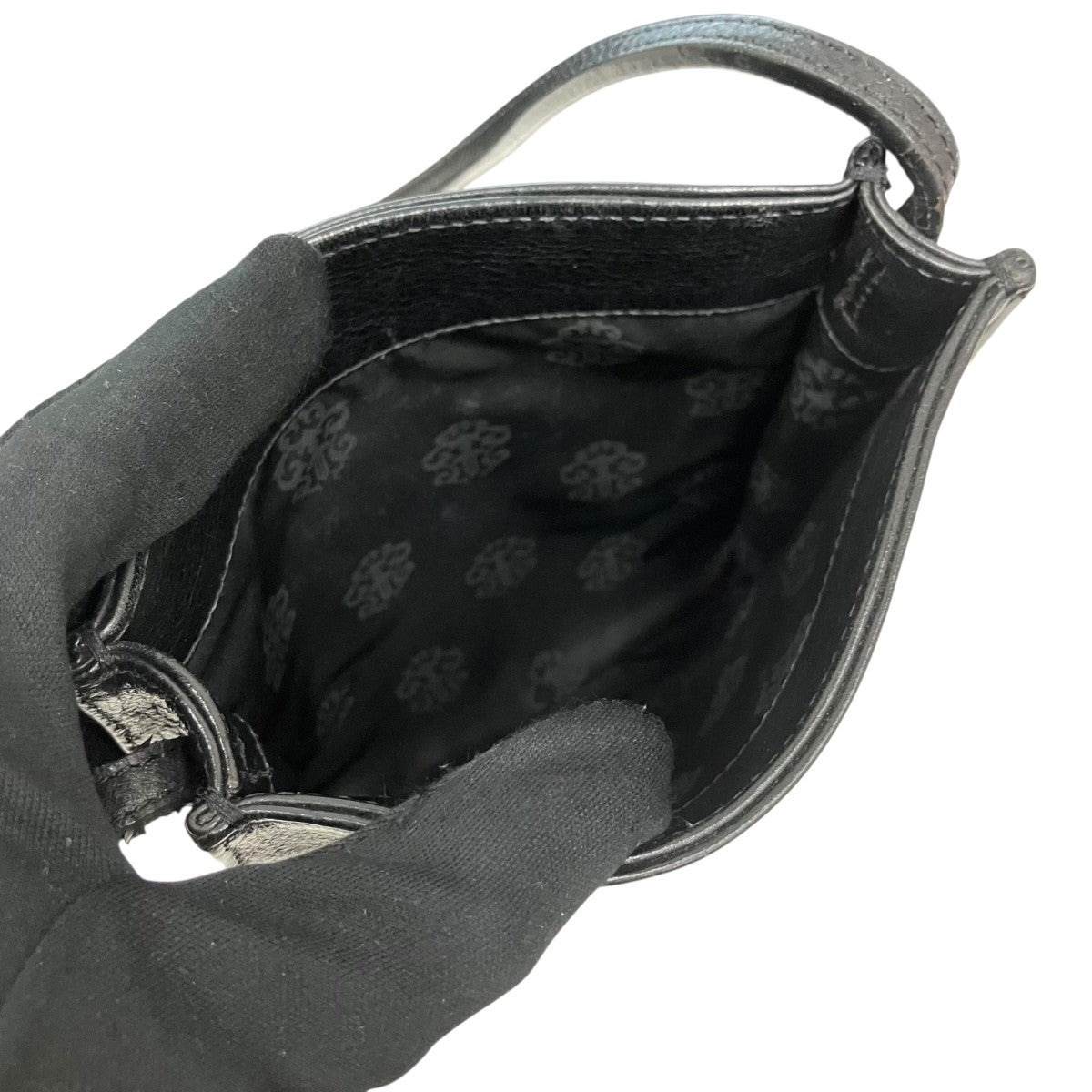CHROME HEARTS SQ PKT 3CEME CRS スクエアポケット 3クロスパッチレザーショルダーバッグ 古着・中古-7枚目のアイテム画像