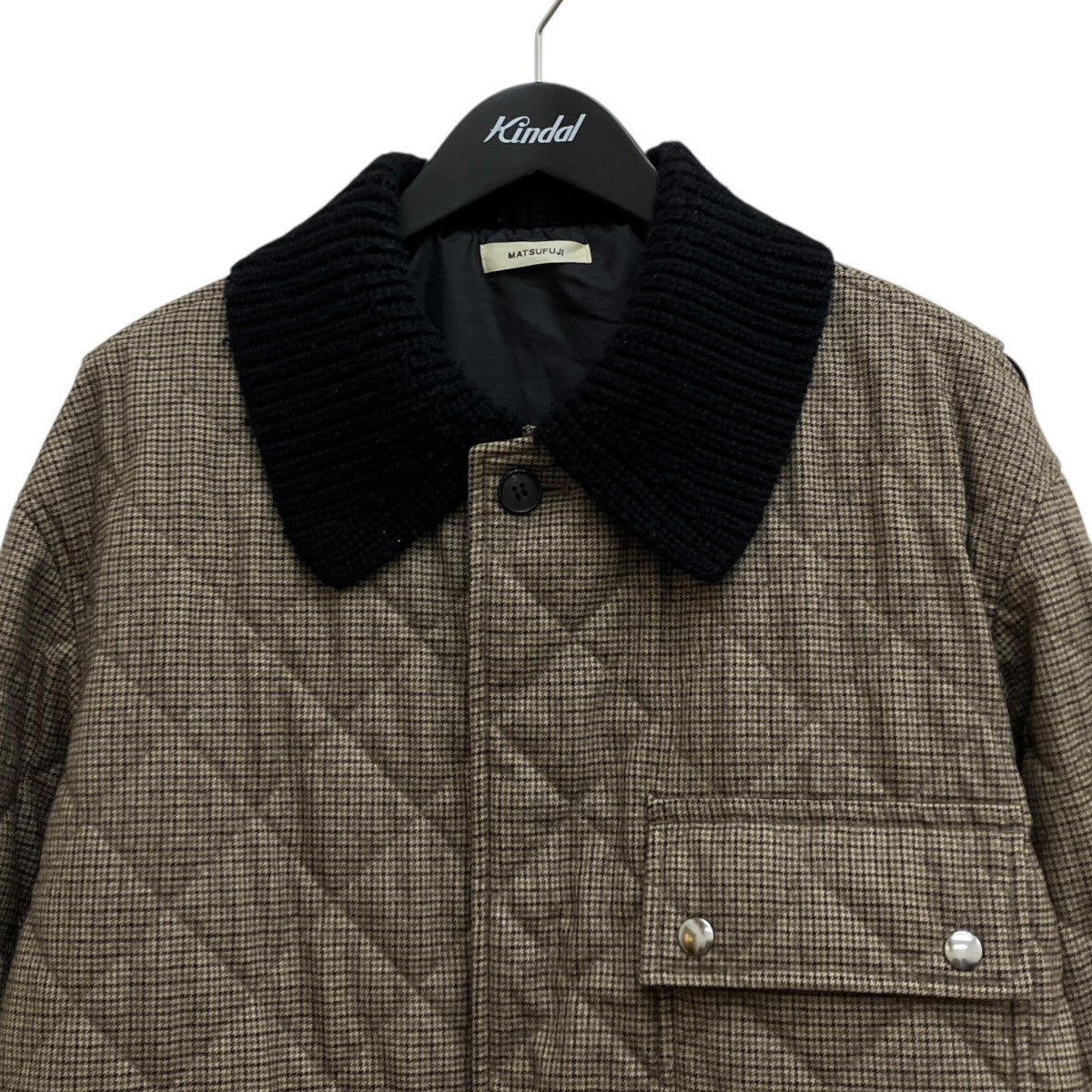 Wool Quilted Knit Collar Coat ／M213-0201