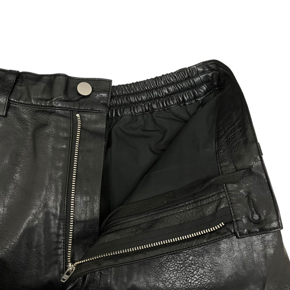 アーティフィシャルレザーワイドパンツ 11242461219