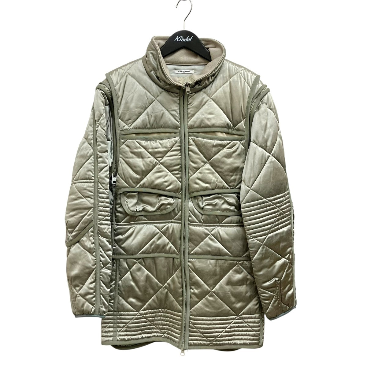 23AWQUILTED SATIN BOMBER MINI DRESSキルティング中綿コートFU-S-OP006