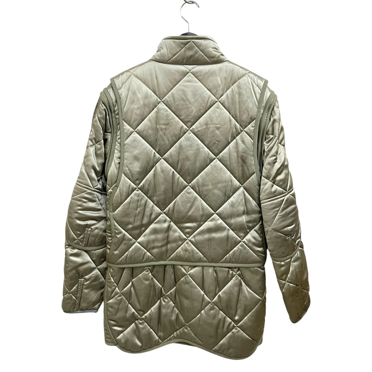 23AWQUILTED SATIN BOMBER MINI DRESSキルティング中綿コートFU-S-OP006