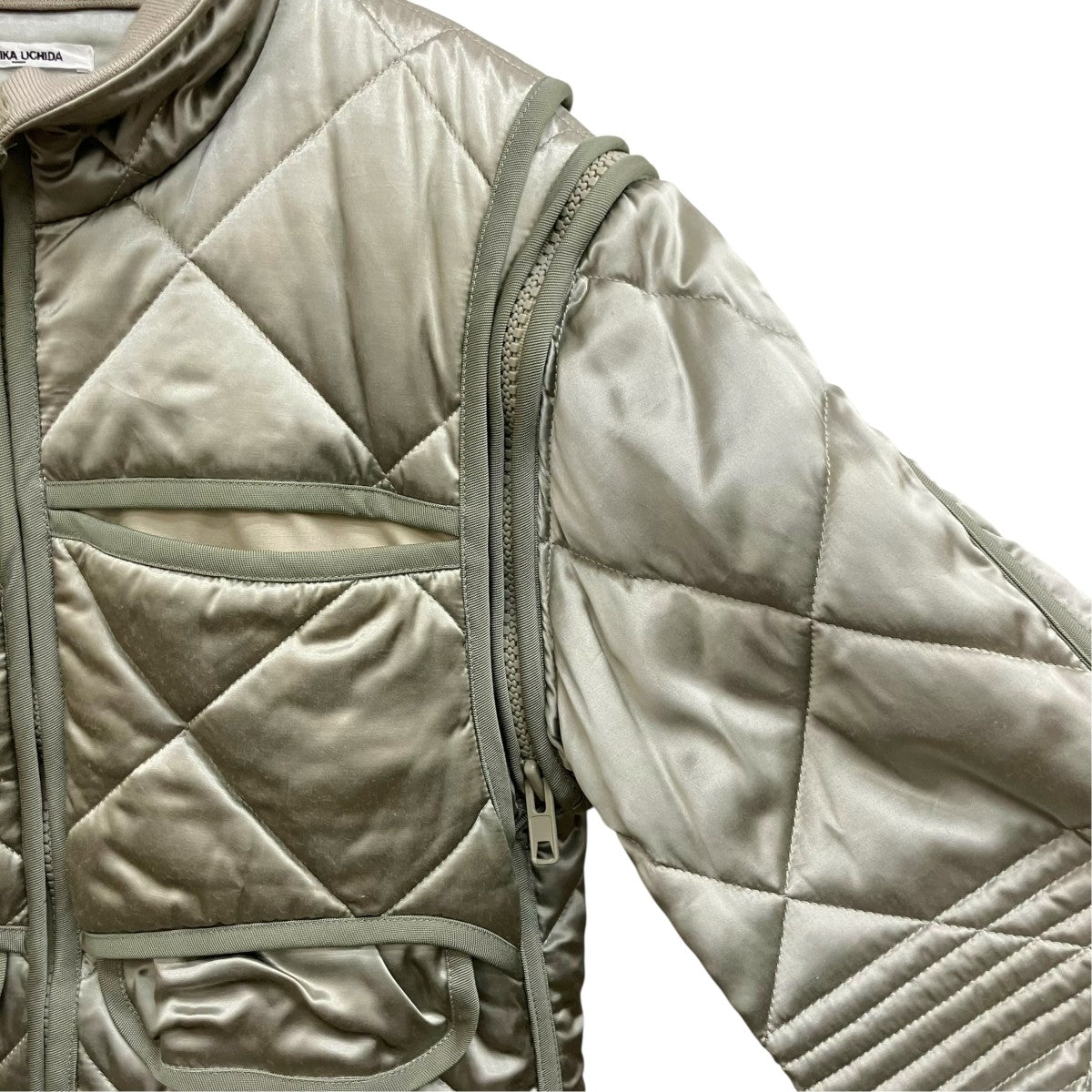 23AWQUILTED SATIN BOMBER MINI DRESSキルティング中綿コートFU-S-OP006
