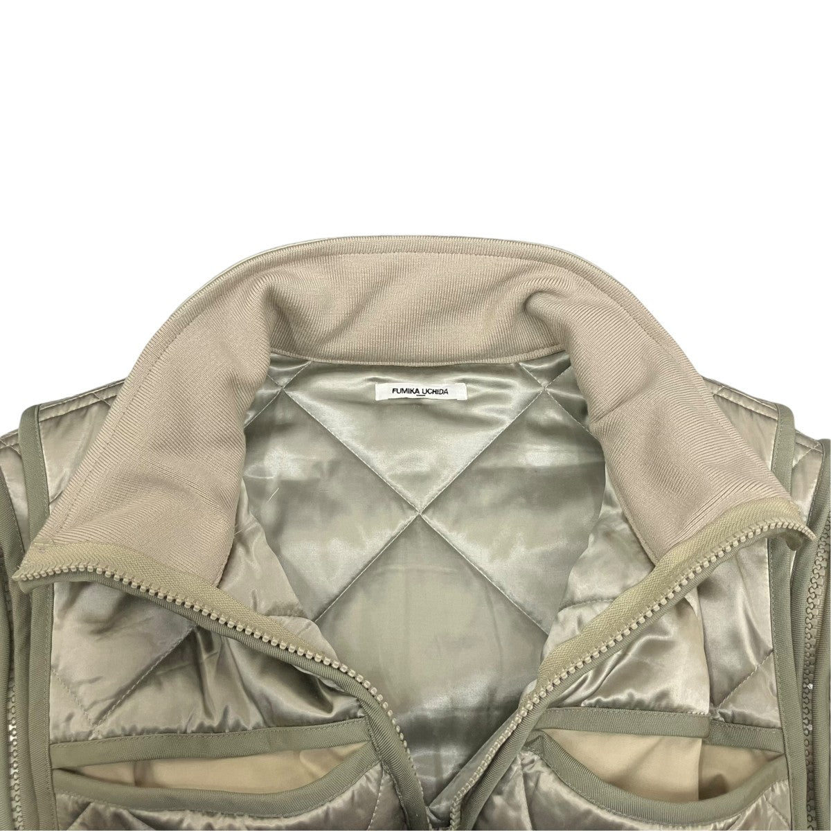 23AWQUILTED SATIN BOMBER MINI DRESSキルティング中綿コートFU-S-OP006