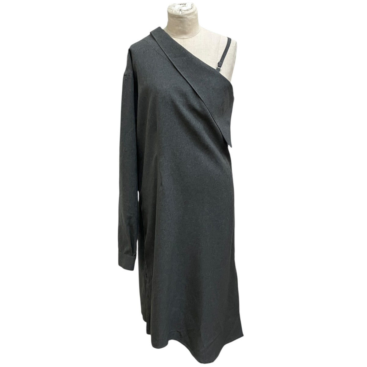 one shoulder shirt dressシャツワンピース
