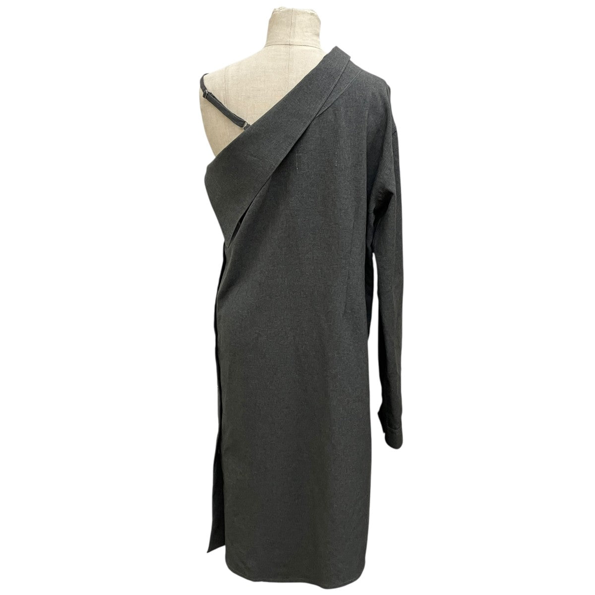 one shoulder shirt dressシャツワンピース