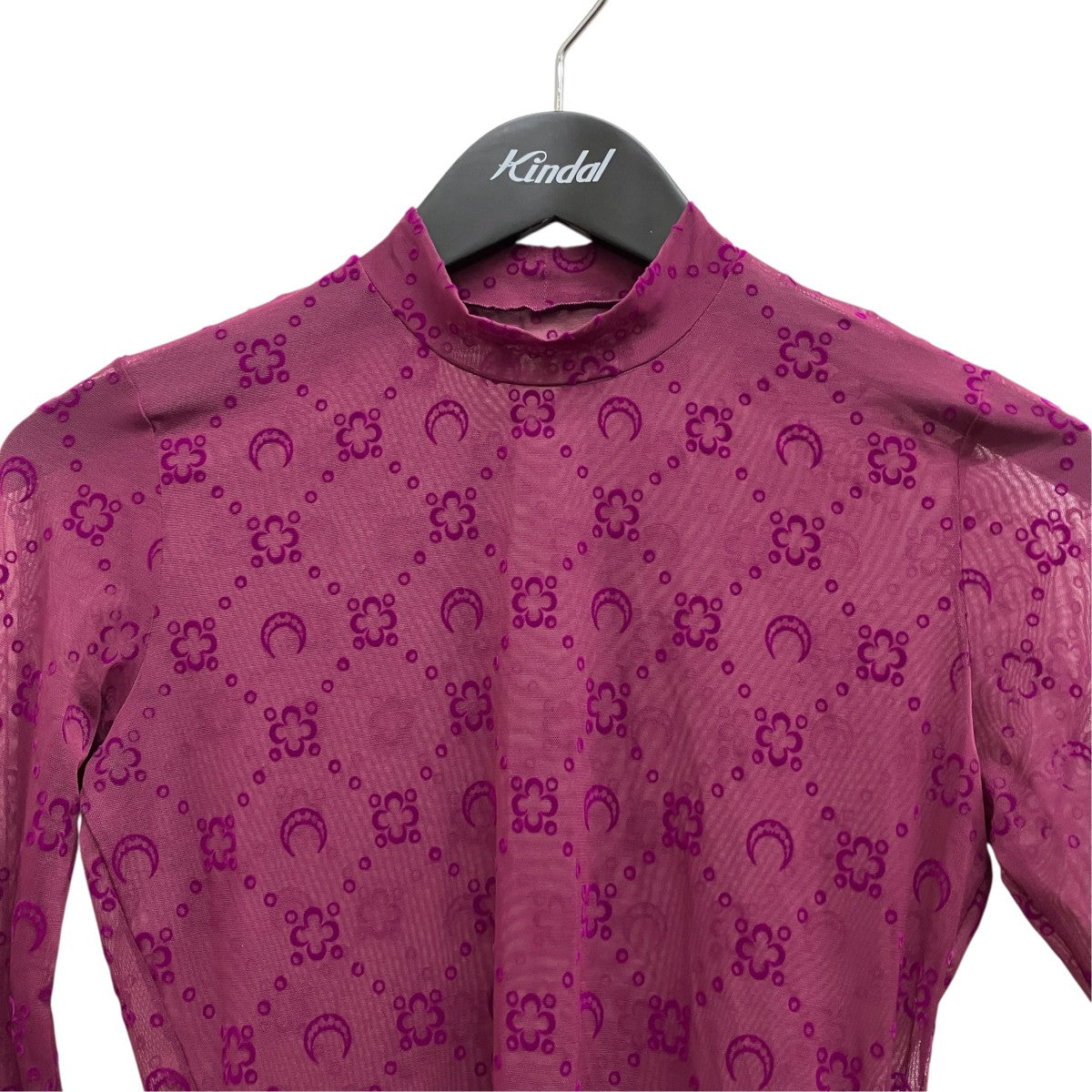 marine serre MOONOGRAM-FLOCKED MESH TOP RECYCLED 古着・中古-3枚目のアイテム画像