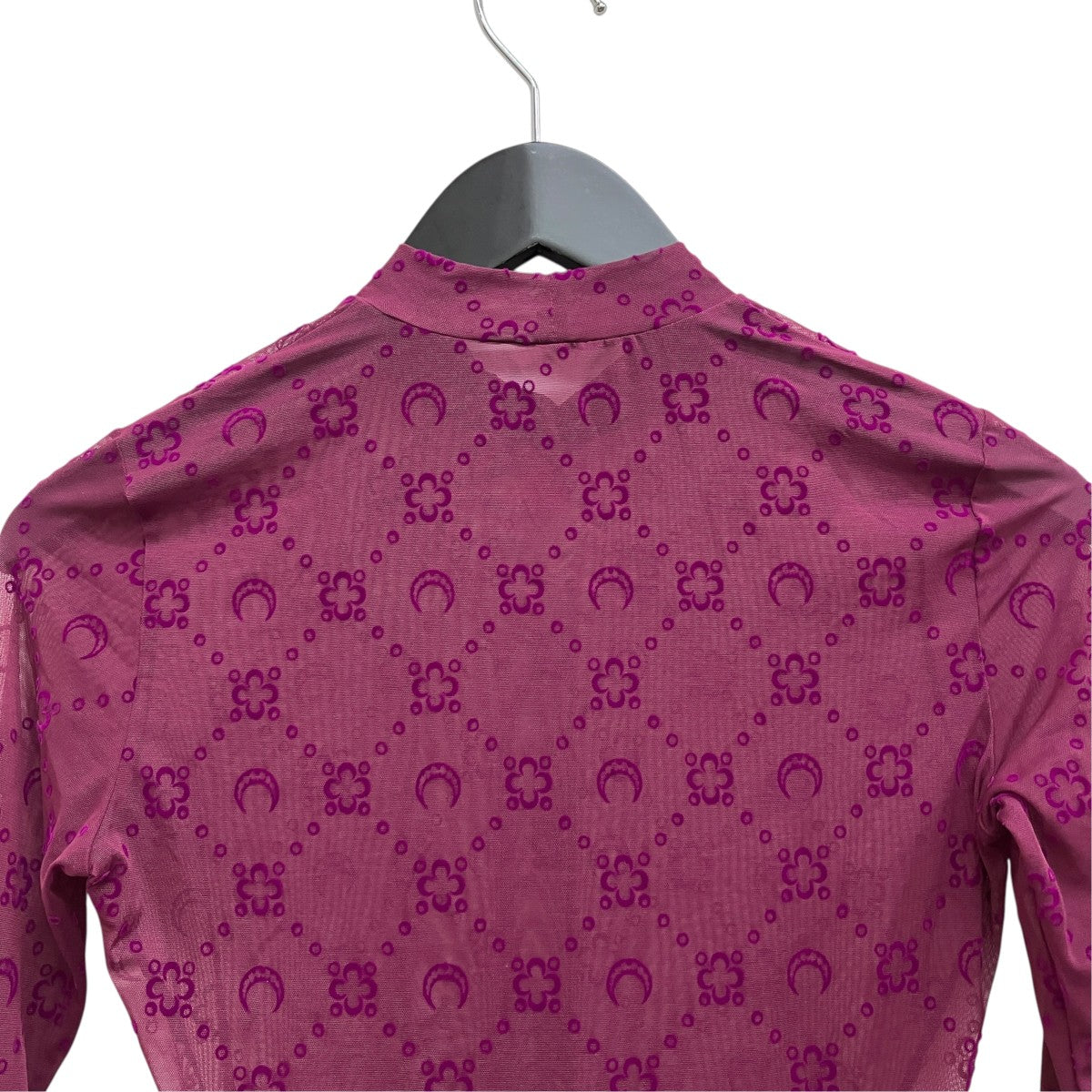 marine serre MOONOGRAM-FLOCKED MESH TOP RECYCLED 古着・中古-4枚目のアイテム画像