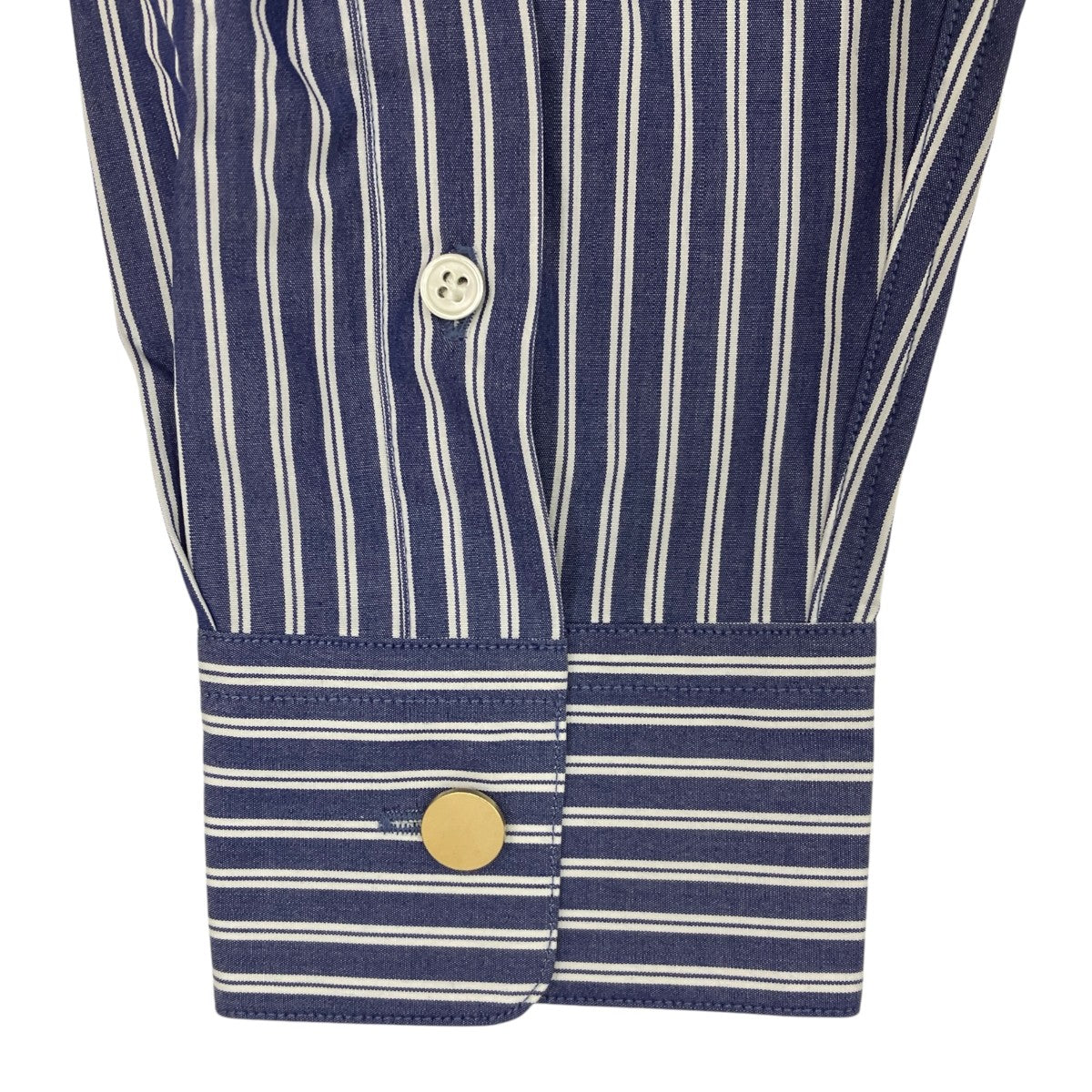 RAINMAKER 26AWMETAL-BUTTONED CUFF LONG SHIRTストライプ長袖シャツRM262-021 古着・中古-4枚目のアイテム画像