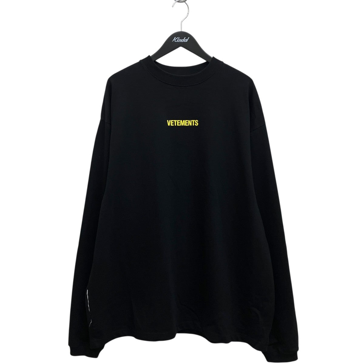 VETEMENTS Logo Label Long-Sleeved T-Shirt長袖TシャツUE52T280X 古着・中古-1枚目のアイテム画像