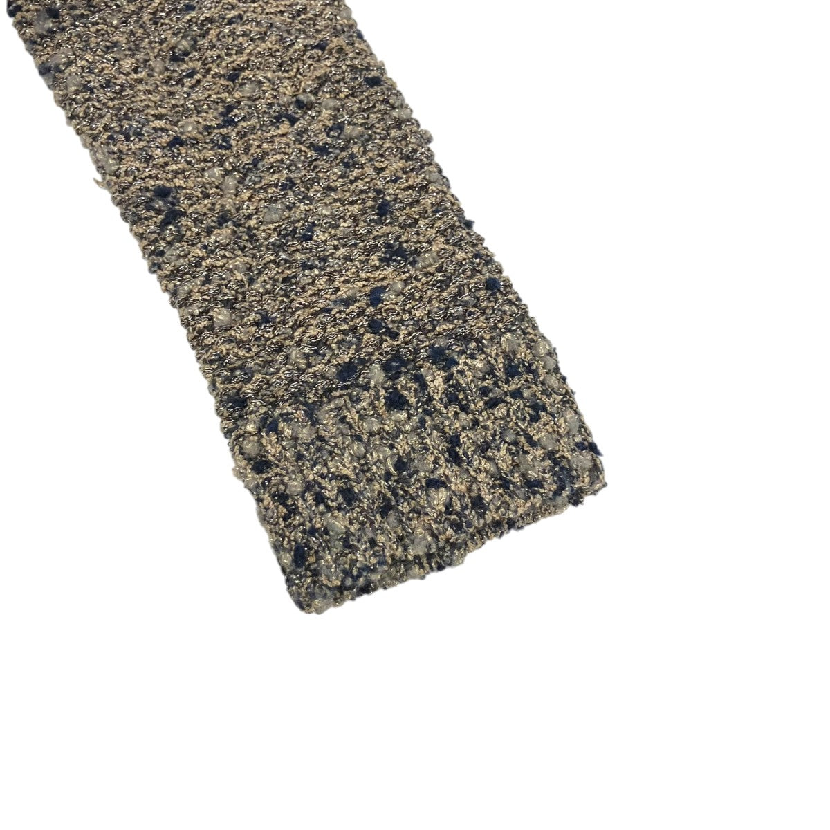 LANVIN Les 10ans ツイード 首元チェーン×パール装飾ニットコート 古着・中古-4枚目のアイテム画像