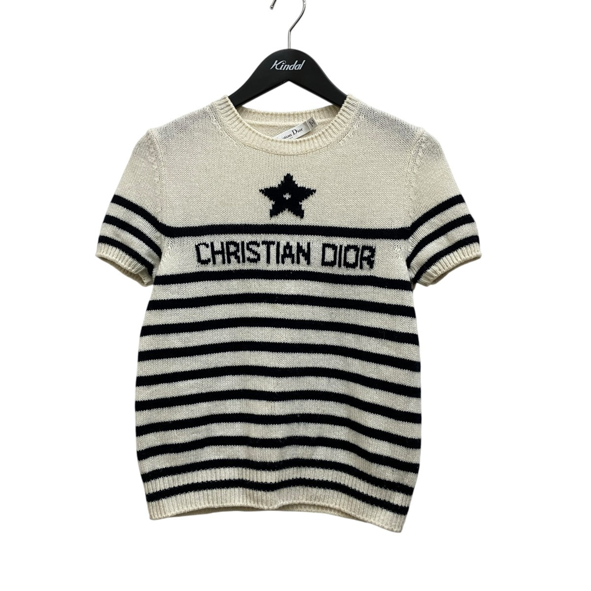 Christian Dior ボーダー半袖ニット344S98AM081 古着・中古-1枚目のアイテム画像