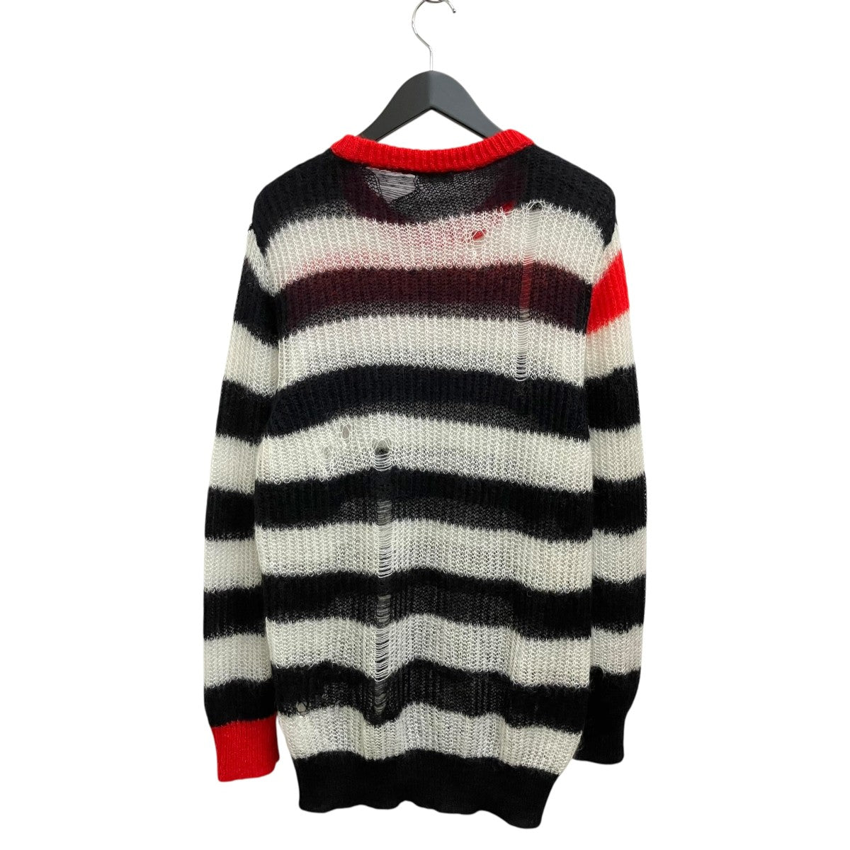 DIESEL ボーダーモヘアニット 古着・中古-2枚目のアイテム画像