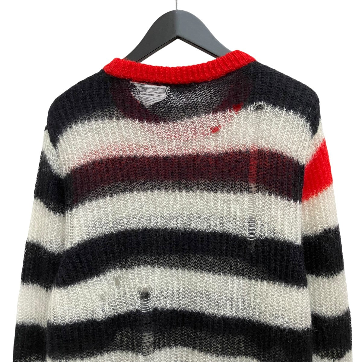 DIESEL ボーダーモヘアニット 古着・中古-4枚目のアイテム画像