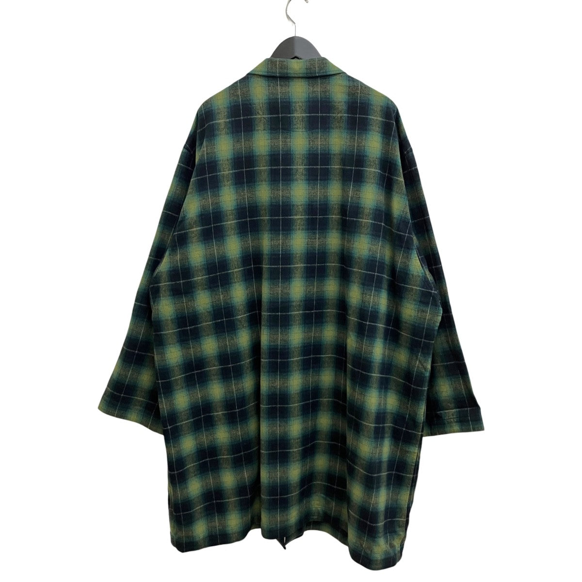 WHITE MOUNTAINEERING 24AW WIDE GUSSET SLEEVE OMBRE CHECK SHOP COAT WM2473116 古着・中古-2枚目のアイテム画像