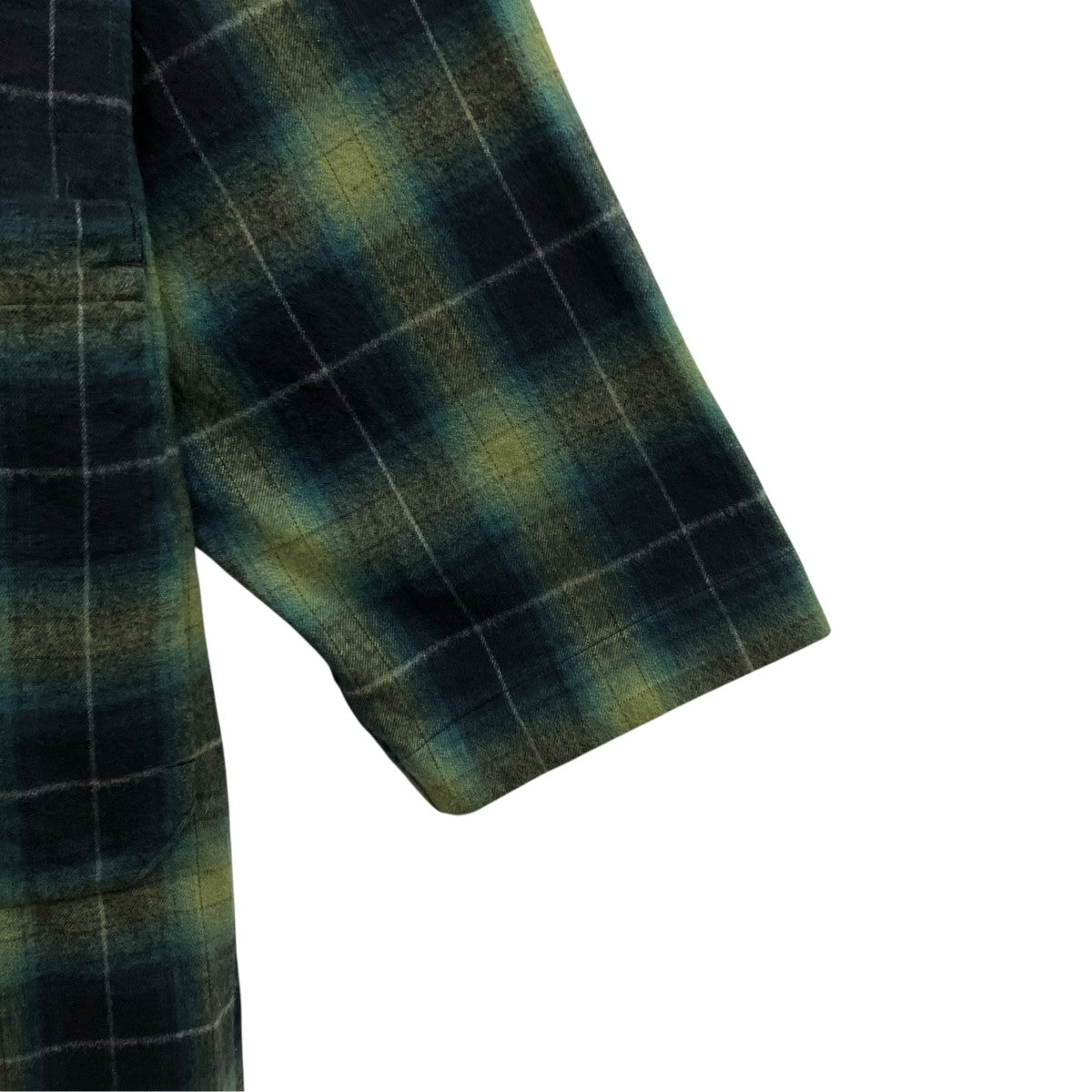 WHITE MOUNTAINEERING 24AW WIDE GUSSET SLEEVE OMBRE CHECK SHOP COAT WM2473116 古着・中古-4枚目のアイテム画像