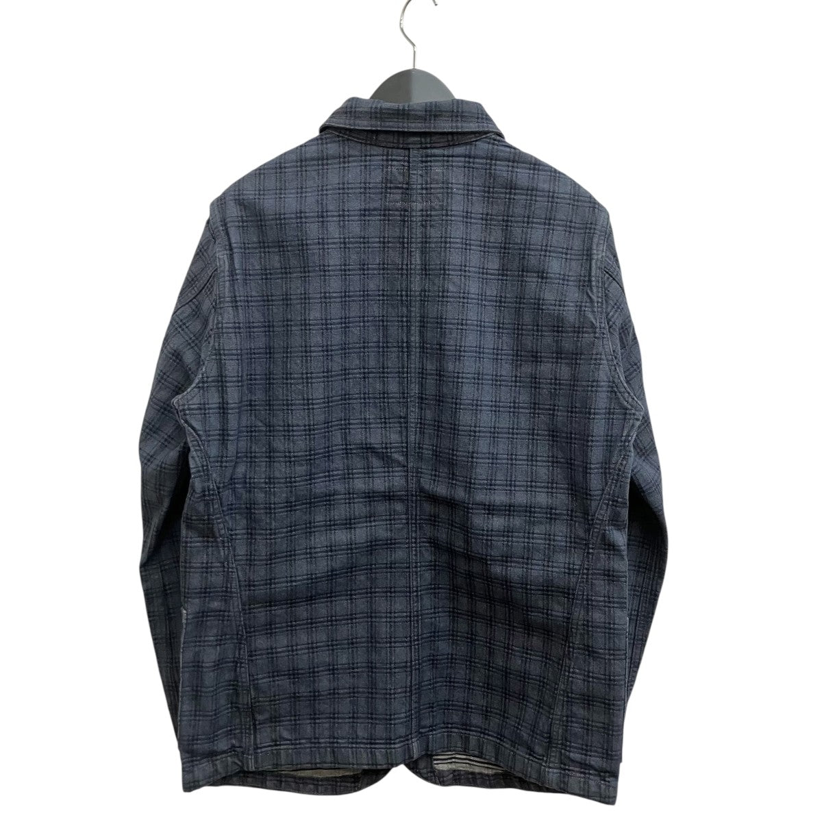 RRL チェック ジャガード デニム ジャケットカバーオール 古着・中古-2枚目のアイテム画像