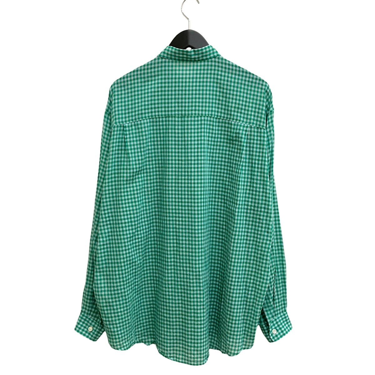 AIRY LIGHT COTTON CHECK BIG SHIRT A25SS01GC