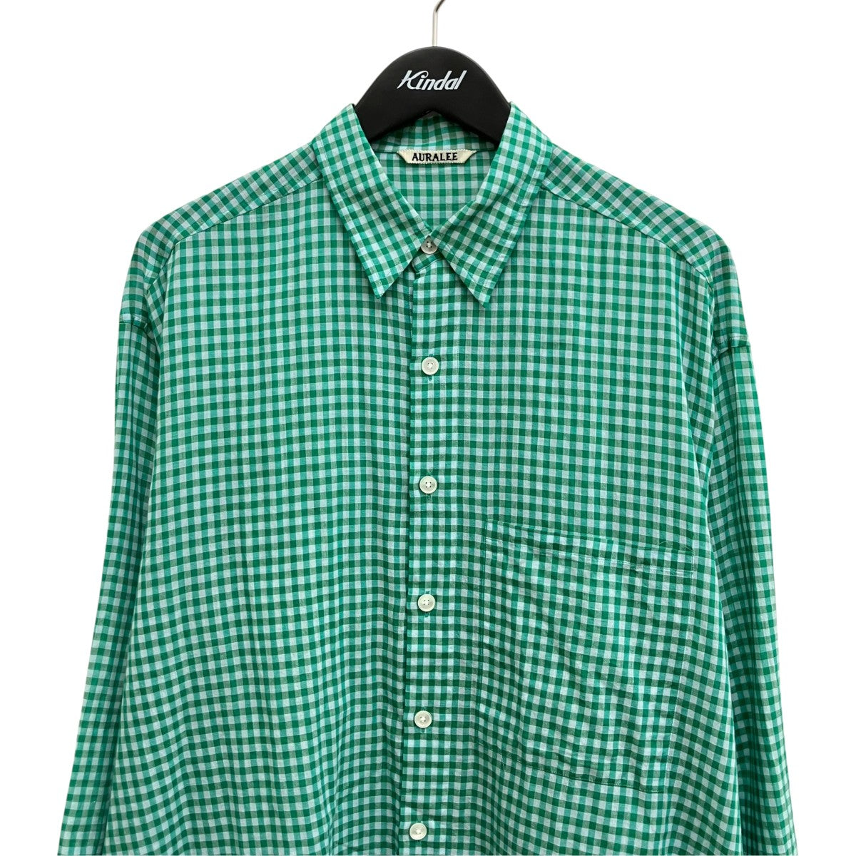 AIRY LIGHT COTTON CHECK BIG SHIRT A25SS01GC