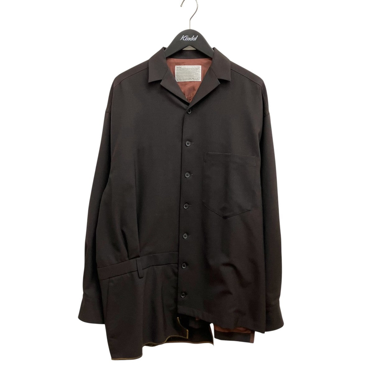 KOLOR asymmetric shirt jacket 24SCM-G12110S 古着・中古-1枚目のアイテム画像