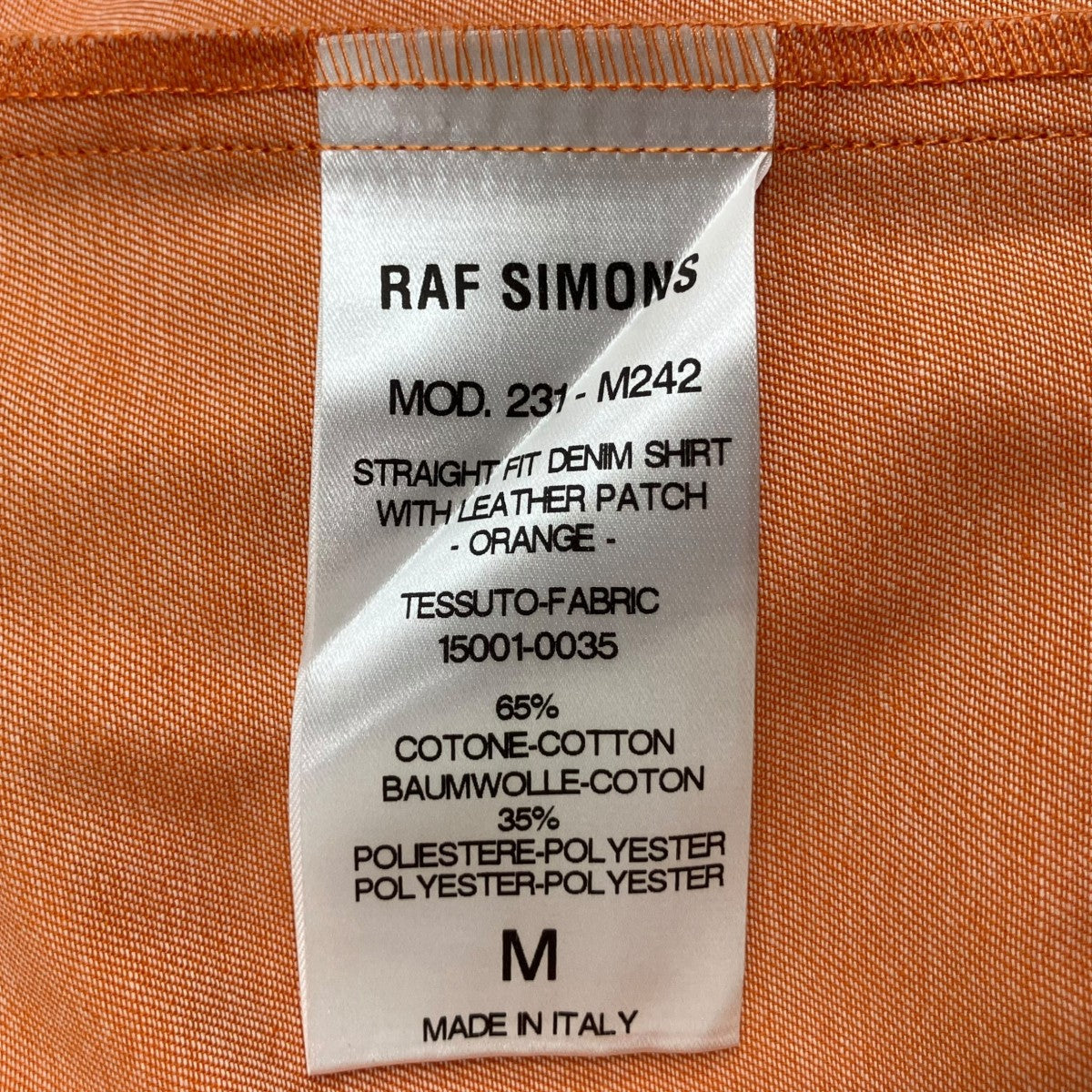 RAF SIMONS 23SS Straight Fit Denim Shirt 231-M242 古着・中古-5枚目のアイテム画像